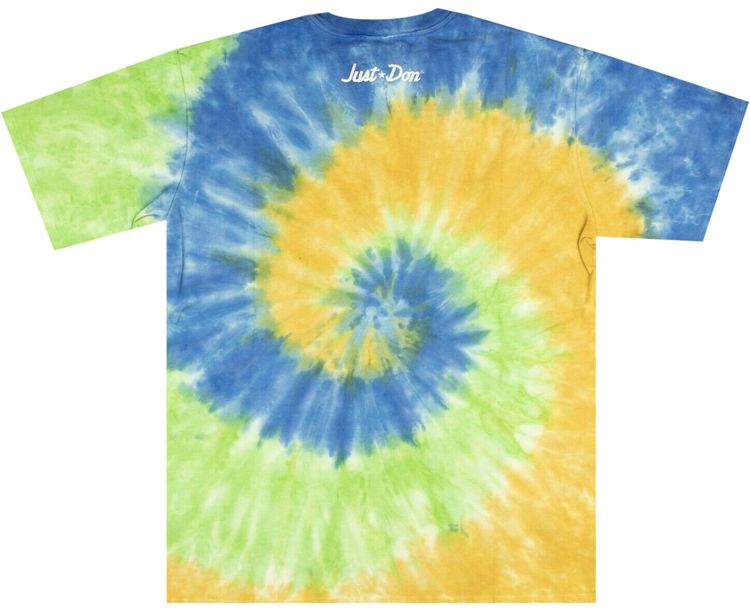 Just Don Tie Dye Lion Basketball Short Sleeve T Shirt Multicolor
