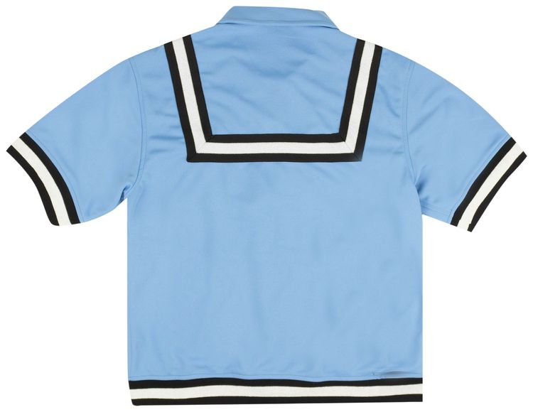 Just Don V Tape Shooting Zip Up Track Shirt Blue