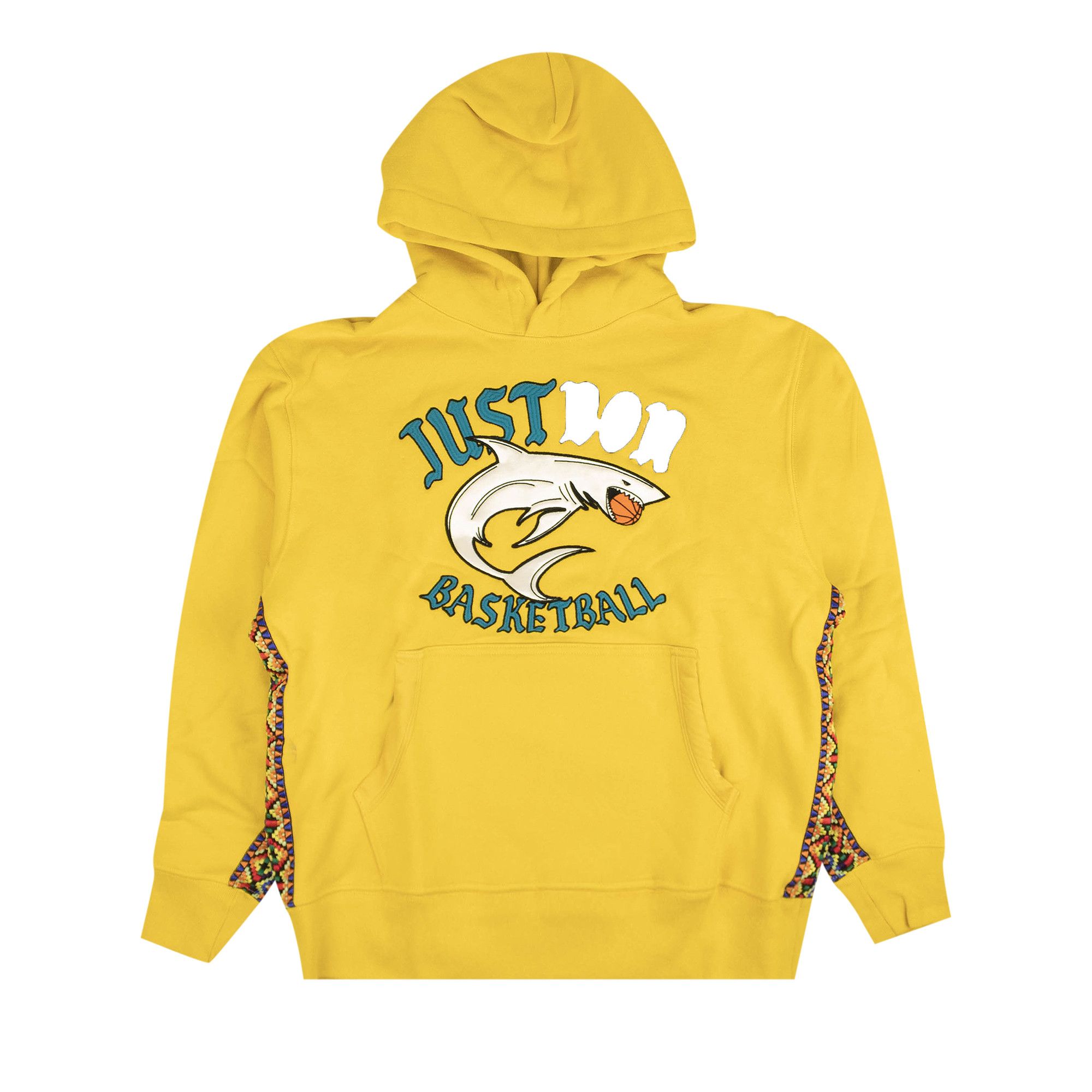 Buy Just Don Embroidered Basketball Shark Hoodie Yellow 4925