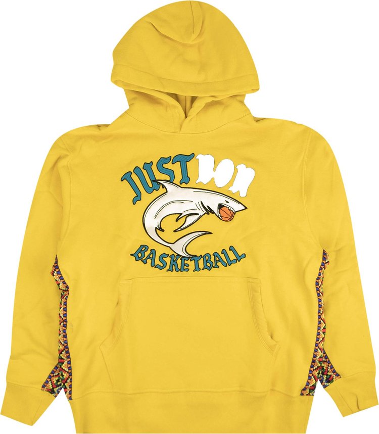 Just Don Embroidered Basketball Shark Hoodie 'Yellow'