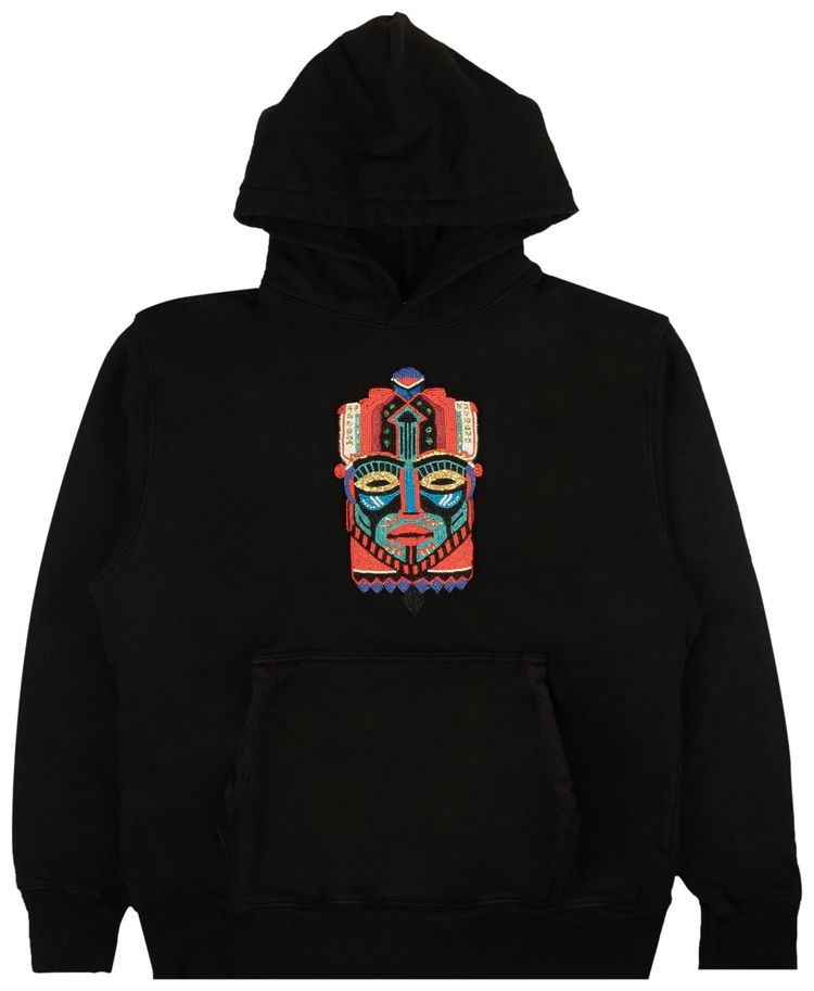 Just Don Beaded Mask Hoodie Sweatshirt Black