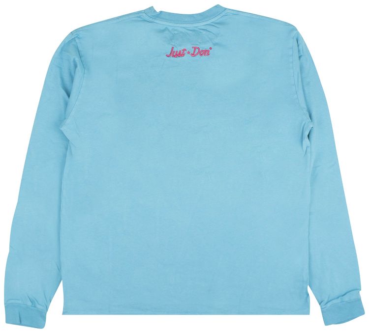 Just Don Long Sleeve Island Scene T Shirt Blue