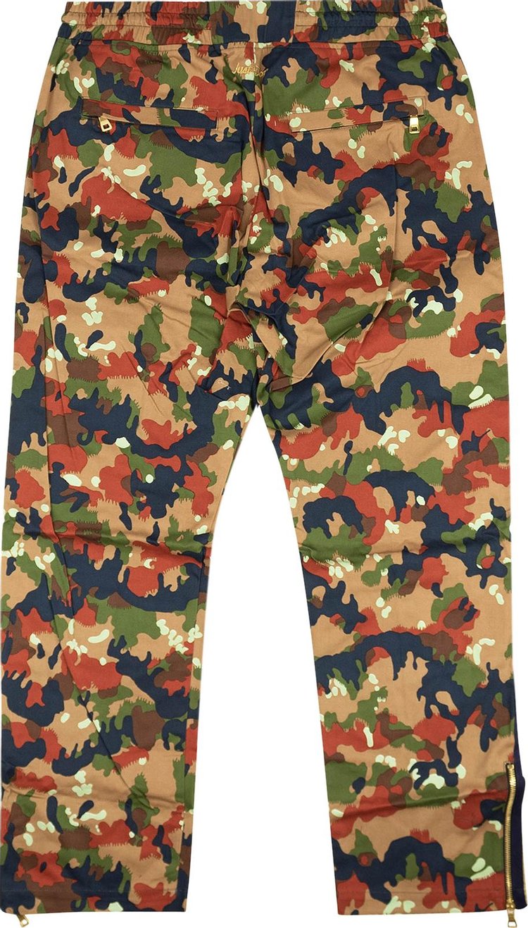 Just Don Camo Camp Side Stripe Track Pants Green