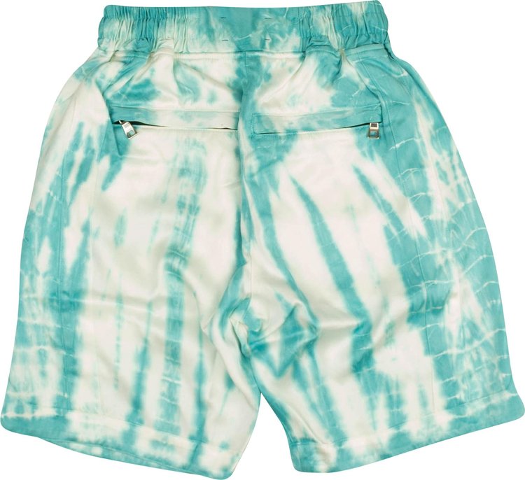 Just Don Silk Tie Dye Shorts BlueWhite