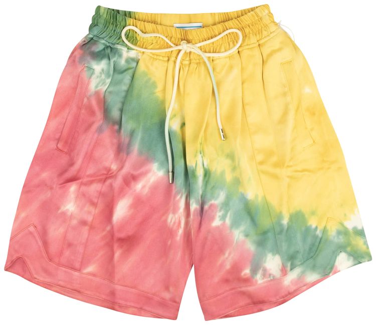 Just Don Tie Dye Drawstring Basketball Shorts Multicolor