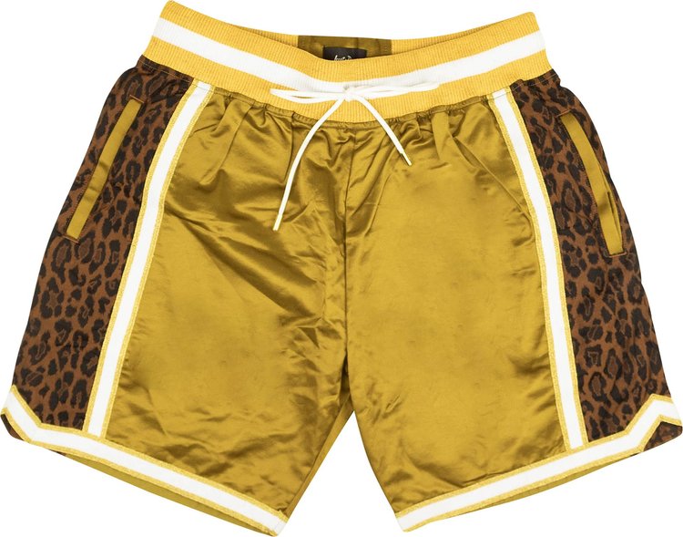 Just Don Leopard Silk Shorts Brown