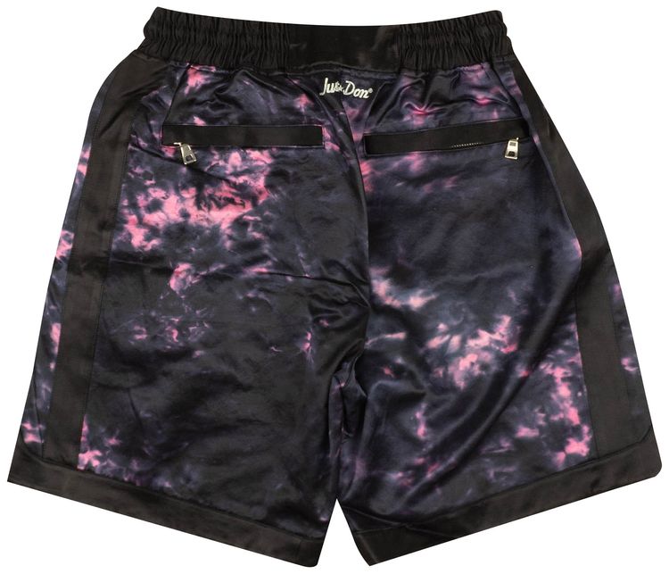 Just Don Basketball Shorts BlackFuschia Tie Dye