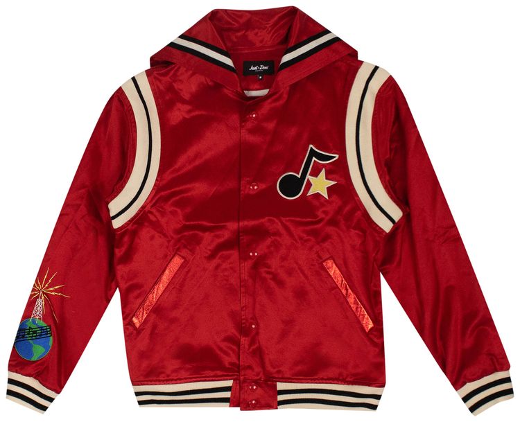 Just Don Cape Varsity Jacket Red