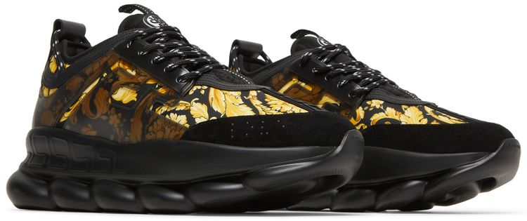 Versace Chain Reaction Trainer Barocco Print   Black