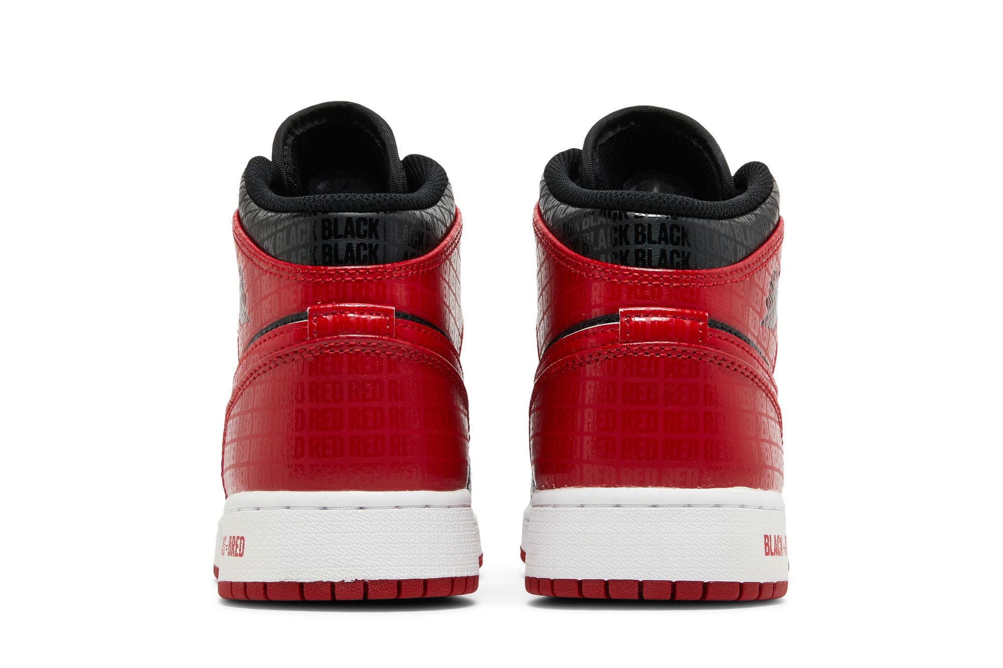Buy Air Jordan 1 Mid SS GS 'Black + Red = Bred' - DM9650 001