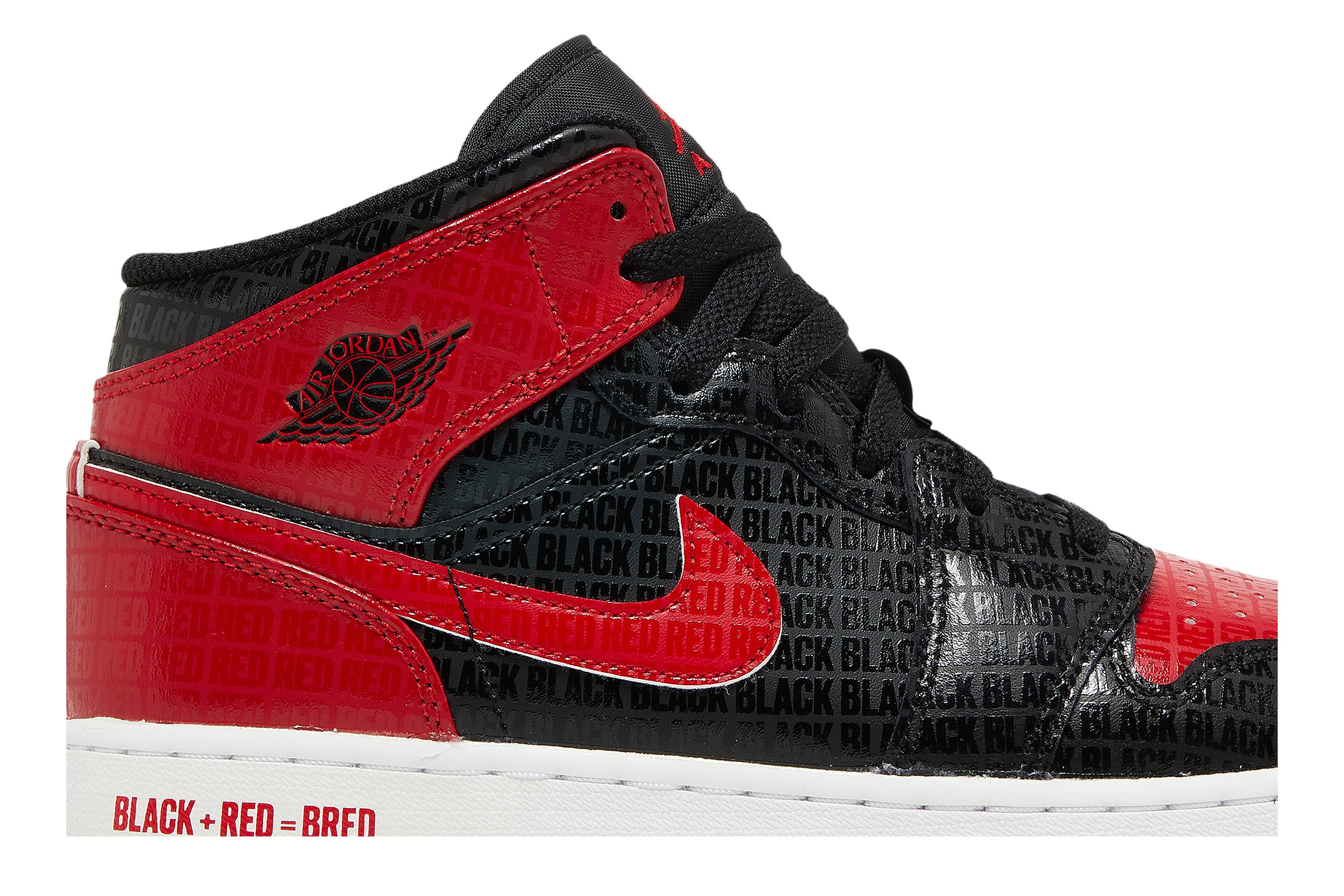 Buy Air Jordan 1 Mid SS GS Black Red Bred DM9650 001 GOAT