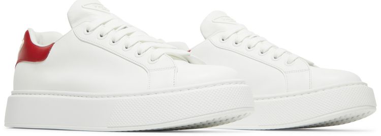 Prada Marco Leather White Red