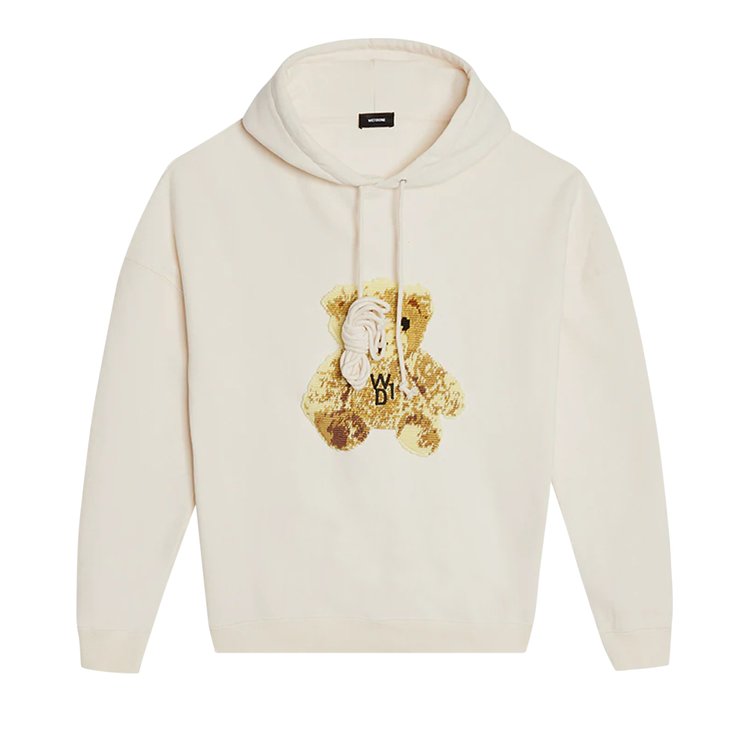 We11done Embroidered Teddy Hoodie 'Ivory'