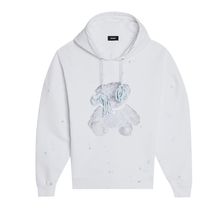 We11done Pearl Necklace Teddy Hoodie 'White'