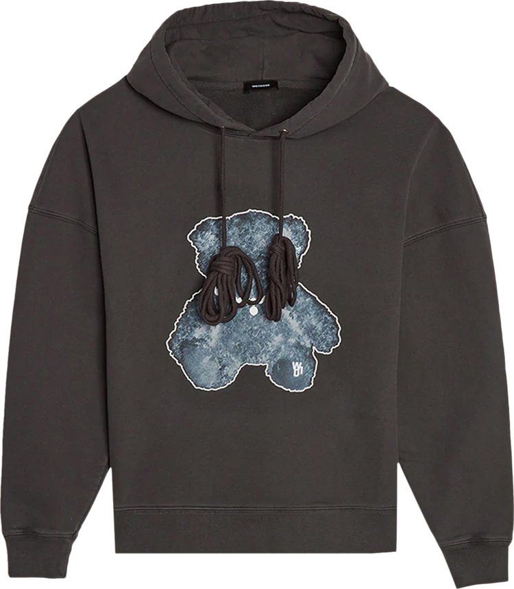 We11done Pearl Necklace Teddy Hoodie 'Charcoal'