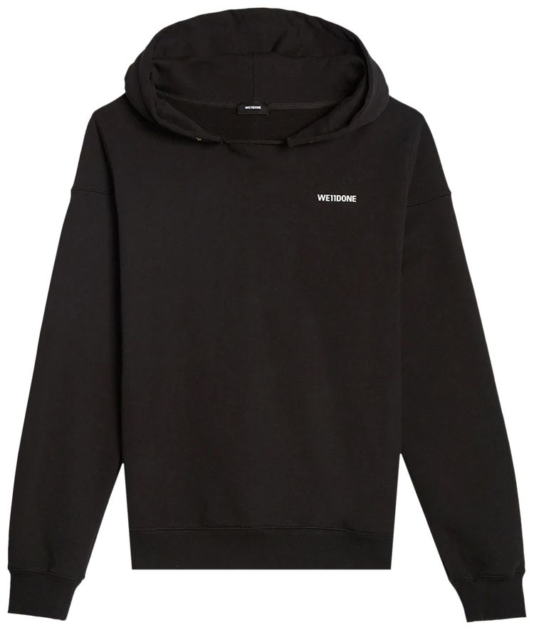 We11done Oversized Long Sleeved Hoodie Black