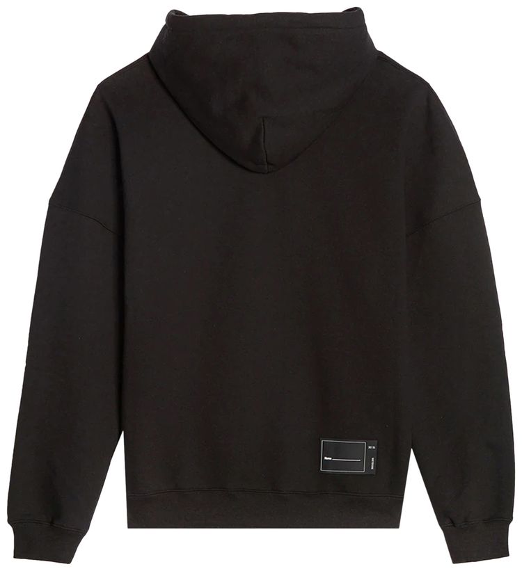 We11done WD Embroidered Logo Hoodie Black
