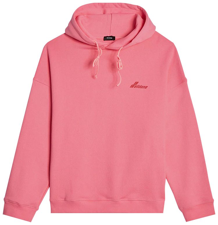 We11done Cutout Logo Hoodie Pink