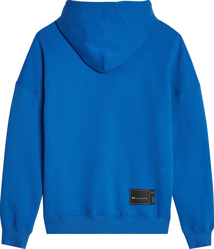 We11done WD Embroidered Logo Hoodie Blue