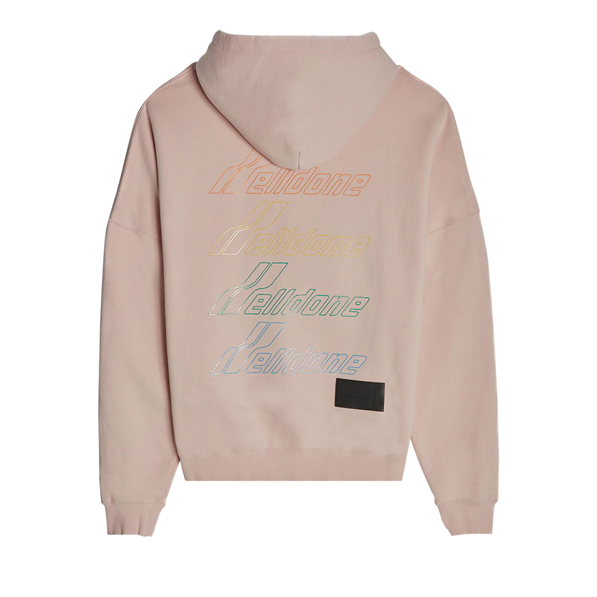 Buy We11done Iridescent Logo Hand Bleached Hoodie 'Pink