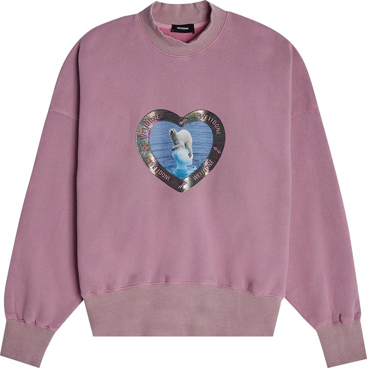 We11done Thermo Sensitive Polar Bear Sweatshirt 'Pink'
