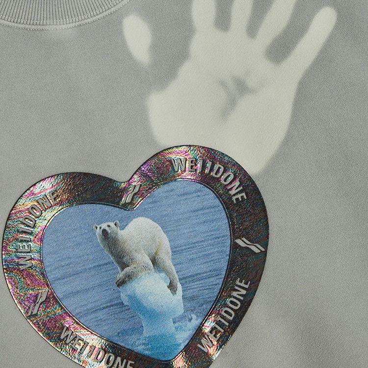 We11done Thermo Sensitive Polar Bear Sweatshirt Ivory