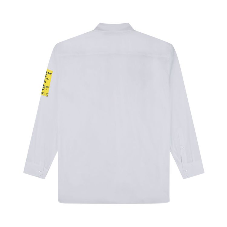 Fred Perry x Raf Simons Patched Oversized Shirt White