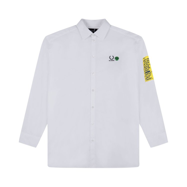 Fred Perry x Raf Simons Patched Oversized Shirt 'White'