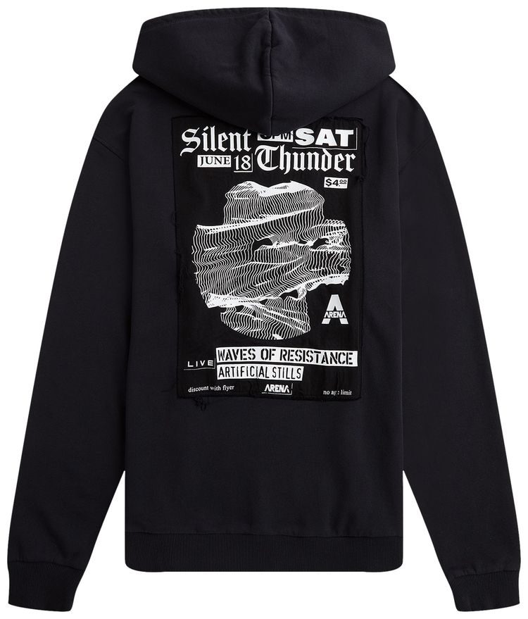 Fred Perry x Raf Simons Destroyed Hoody Black