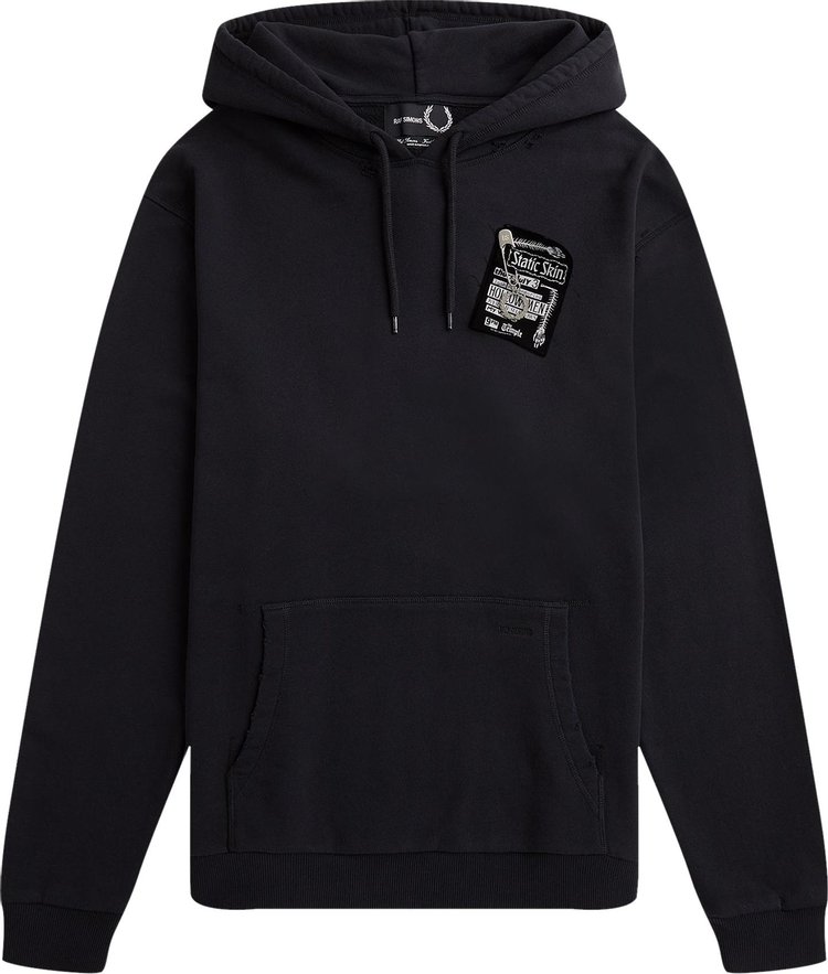 Fred Perry x Raf Simons Destroyed Hoody 'Black'
