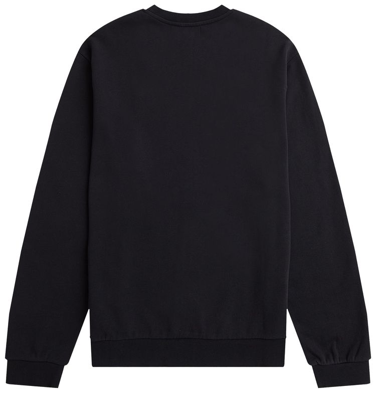Fred Perry x Raf Simons Destroyed Crew Neck Sweatshirt Black