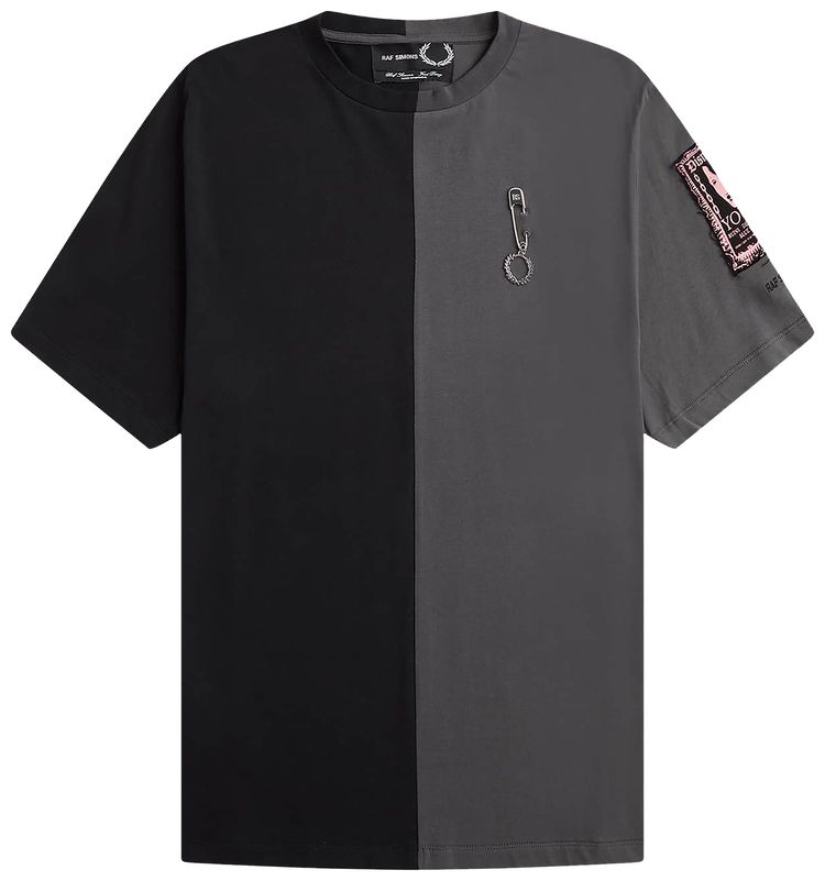 Fred Perry x Raf Simons Split T Shirt Dark Grey