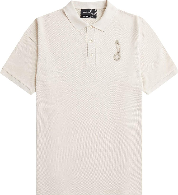 Fred Perry x Raf Simons Oversized Distressed Polo 'Cream'
