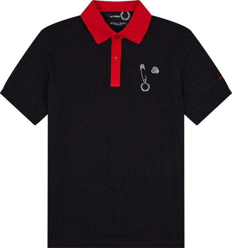 Fred Perry x Raf Simons Slim Fit Contrast Collar Polo 'Black'