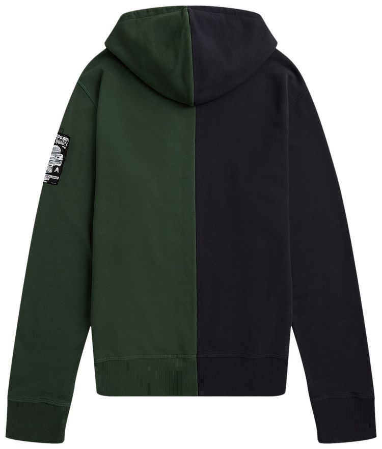 Fred Perry x Raf Simons Destroyed Zip Though Zip Hoody Fir Green