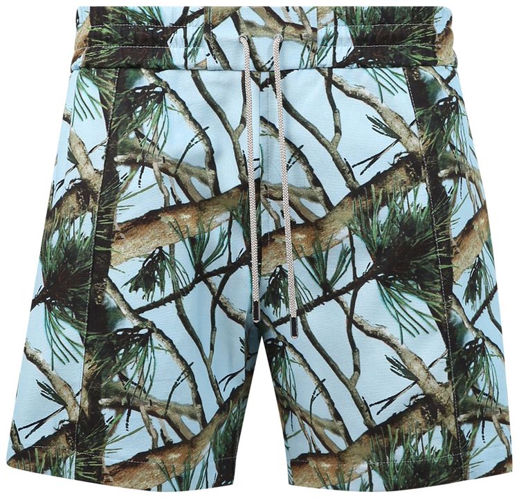 Just Don Pine Print Shorts Blue