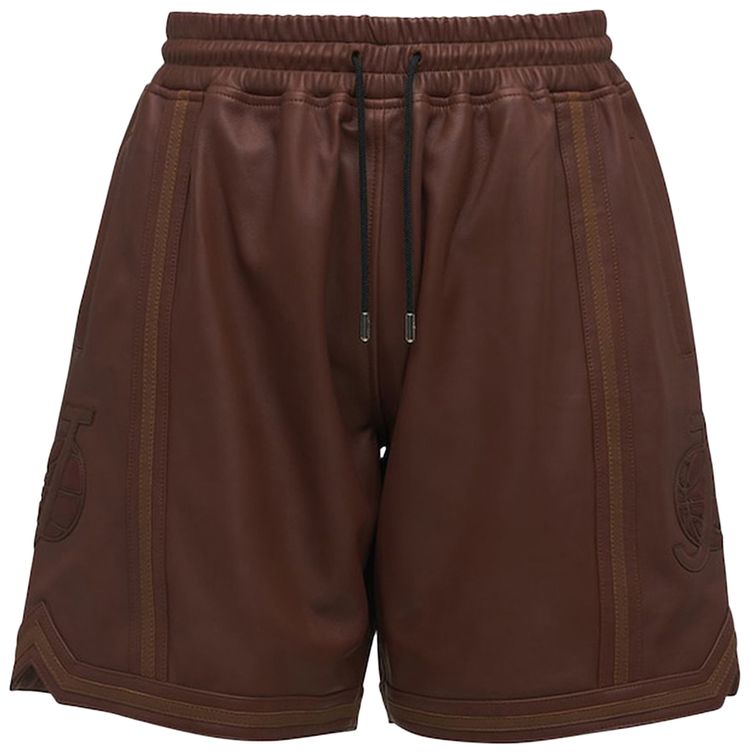 Just Don Leather Short Brown
