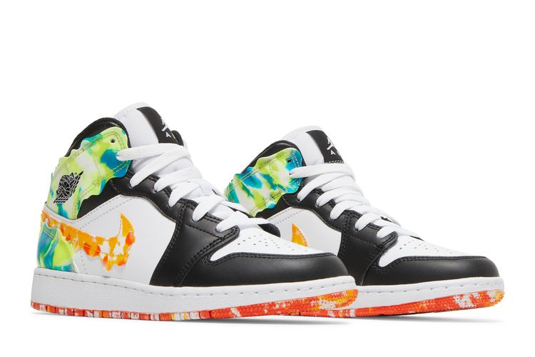 Nike GS Air Jordan 1 Mid 永き ☆ 24.5㎝ ステッカー付き 