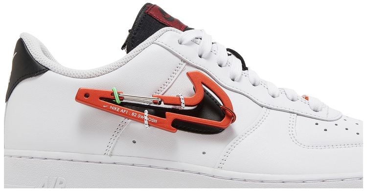Nike Air Force 1 07 Premium Carabiner   White Habanero Red