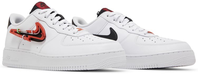 Nike Air Force 1 07 Premium Carabiner   White Habanero Red