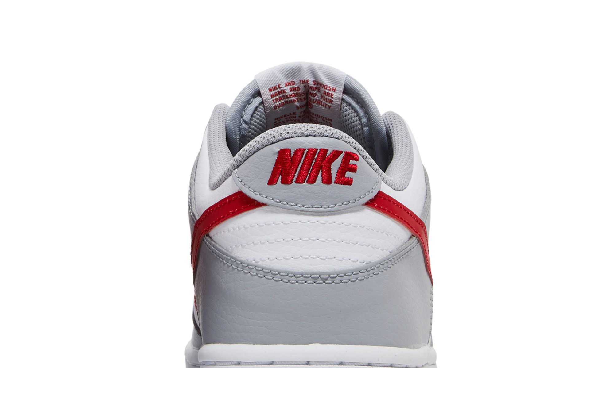 grey and red dunks gs