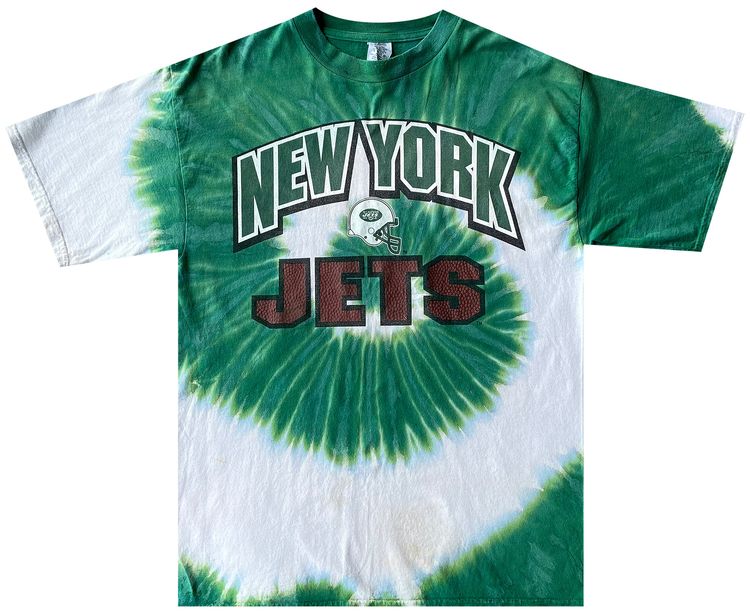 Pre Owned Vintage 1990s New York Jets Tie Dye Tee Green