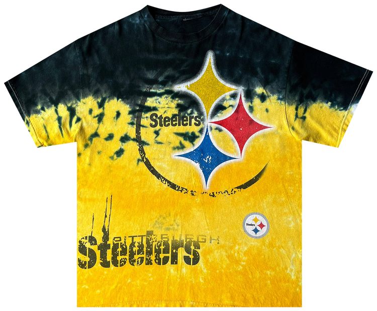Pre Owned Vintage 1990s Pittsburgh Steelers Tie Dye Tee Yellow