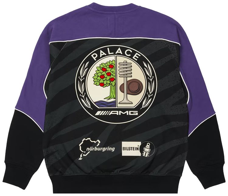 Palace x AMG Technical Crew Black