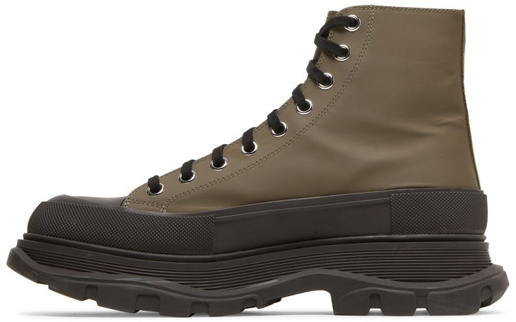 Alexander McQueen Tread Slick Boots Khaki Black