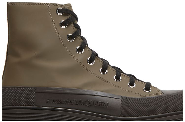 Alexander McQueen Tread Slick Boots Khaki Black