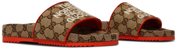The North Face x Gucci Wmns Slide Beige Orange Monogram