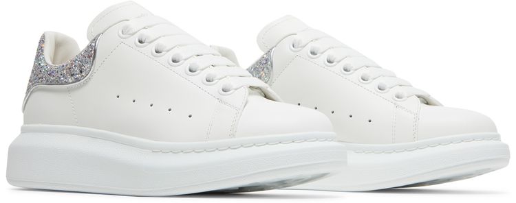 Alexander McQueen Wmns Oversized Sneaker White Silver Glitter