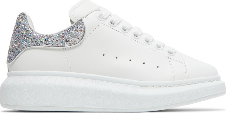 Buy Alexander McQueen Wmns Oversized 'White Silver Glitter' - 558945 WHTQI 9413 - White | GOAT