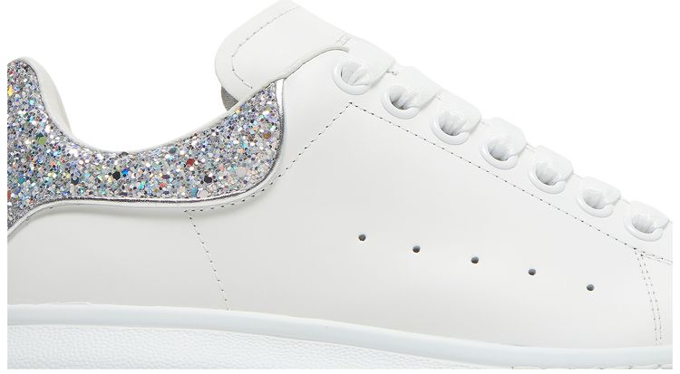 Alexander McQueen Wmns Oversized Sneaker White Silver Glitter